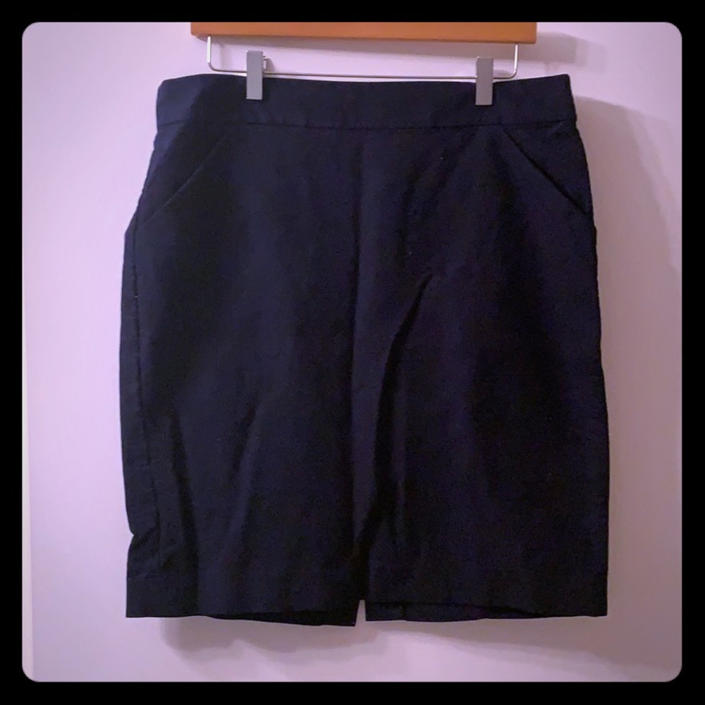 Jcrew navy pencil skirt